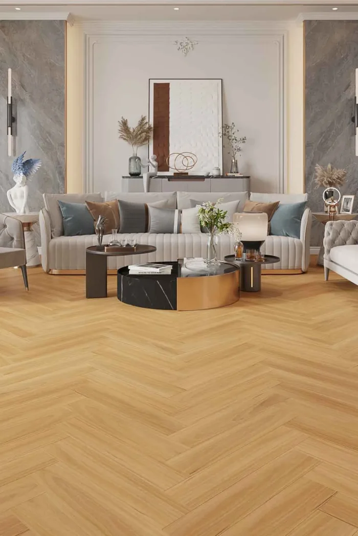 Riverhill - Elegant 9.5 Herringbone - Natural Blackbutt