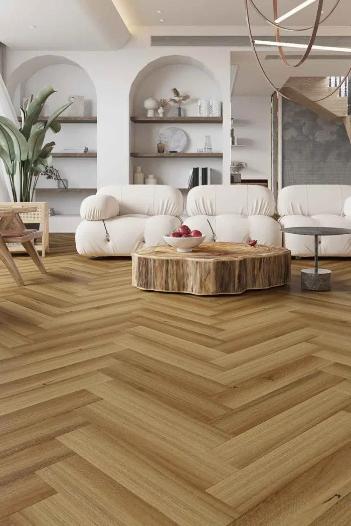 Riverhill - Elegant 9.5 Herringbone - Natural Spotted Gum